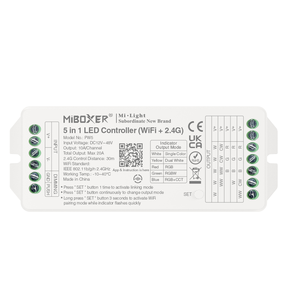 Mi Boxer RGB RGBW CCT 2.4G RF 5 in 1 Receiver PW5