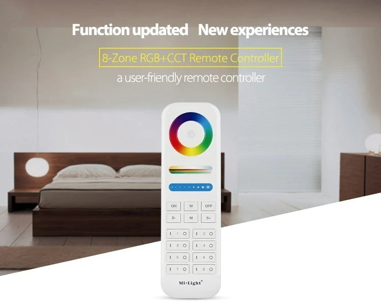 Mi light RGB RGBW CCT 2.4G RF 8 Zone Remote FUT089