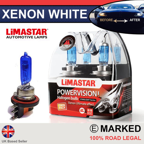 H15 55/15w Limastar Xenon White Halogen Bulbs (PAIR)
