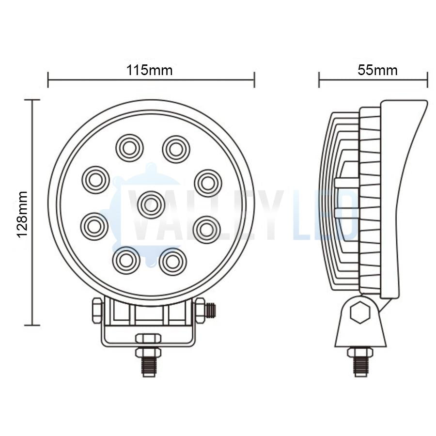 27w Round Cree LED Work Light