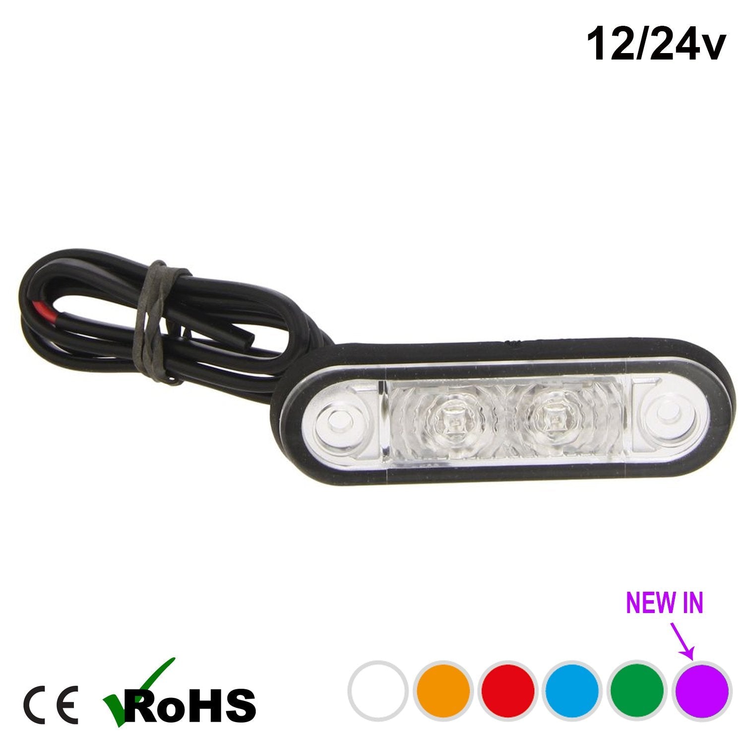 Hella Flush Fit Marker Light (long lead)