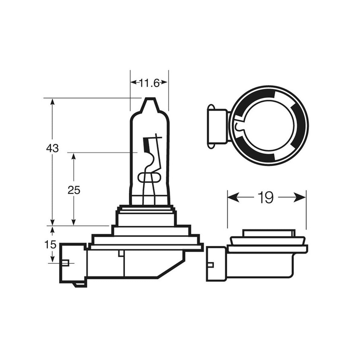 H9 709 65w OEM Replacement Bulbs (PAIR)
