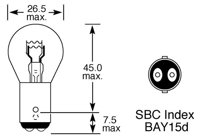 380R P21/5W OEM Replacement Bulbs (10 PACK)