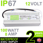 IP67 12V DC 100w 8A 230v Waterproof Power Supply