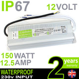 IP67 12V DC 150w 12.5A 230v Waterproof Power Supply