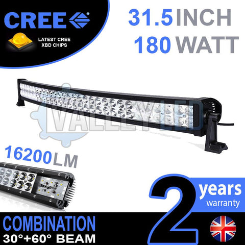 31.5" 180w Cree Combo Curved LED Light Bar