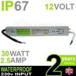 IP67 12V DC 30w 2.5A 230v Waterproof Power Supply