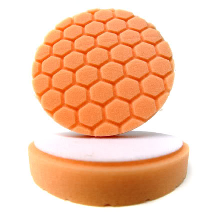 4.0" Hex Logic Pad Orange Medium-Heavy Cut Pad