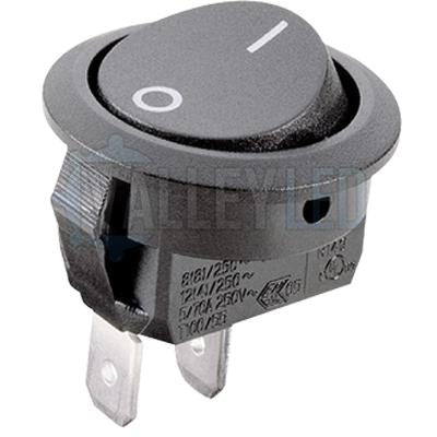 On/Off 20mm Black Round Rocker Switch SPST