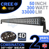 52" 4D 300w Cree Combo LED Light Bar