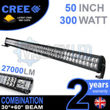 52" 300w Cree Combo Straight LED Light Bar