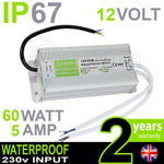 IP67 12V DC 60w 5A 230v Waterproof Power Supply