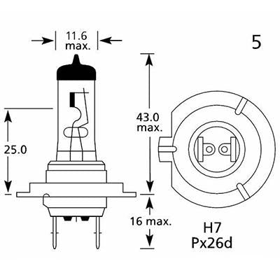 24v H7 70w 474 Limastar Xenon White Halogen Bulbs (PAIR)