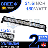 31.5" 180w Cree Combo Straight LED Light Bar