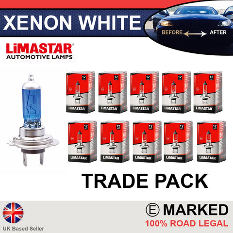 H7 477 55w Limastar Xenon White Halogen Bulbs (10 PACK)