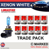 HB3 9005 60w Limastar Xenon White Halogen Bulbs (10 PACK)