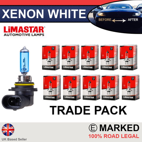 HIR2 9012 55w Limastar Xenon White Halogen Bulbs (10 PACK)