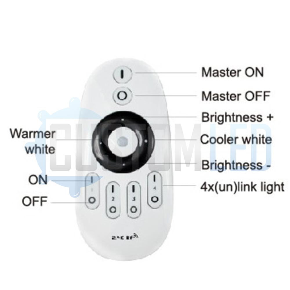 Milight CCT Dimmer 2.4G RF 4 Zone Remote FUT007