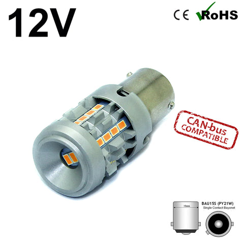12v 581 PY21W BAU15s 26 SMD LED Bulb (Canbus)