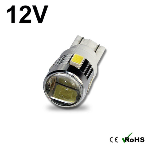 12v 501 5630 6 SMD LED Bulb (lens)