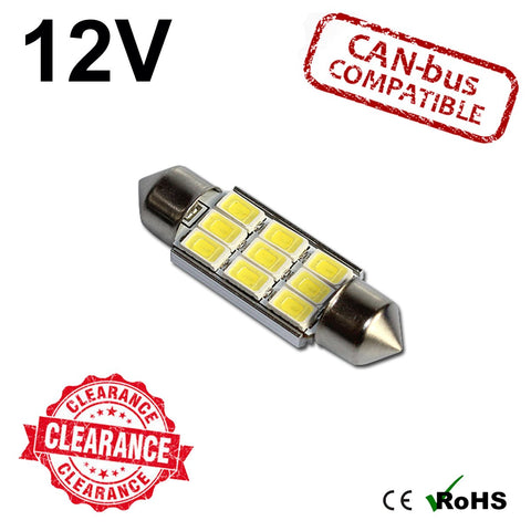 12v 39mm Ultra Bright Festoon LED Bulb (canbus)