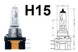 H15 55/15w Limastar Xenon White Halogen Bulbs (PAIR)