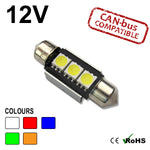 12v 39mm Festoon 3 SMD LED Bulb (canbus)